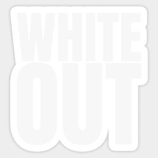 White Out (White on white design) Sticker